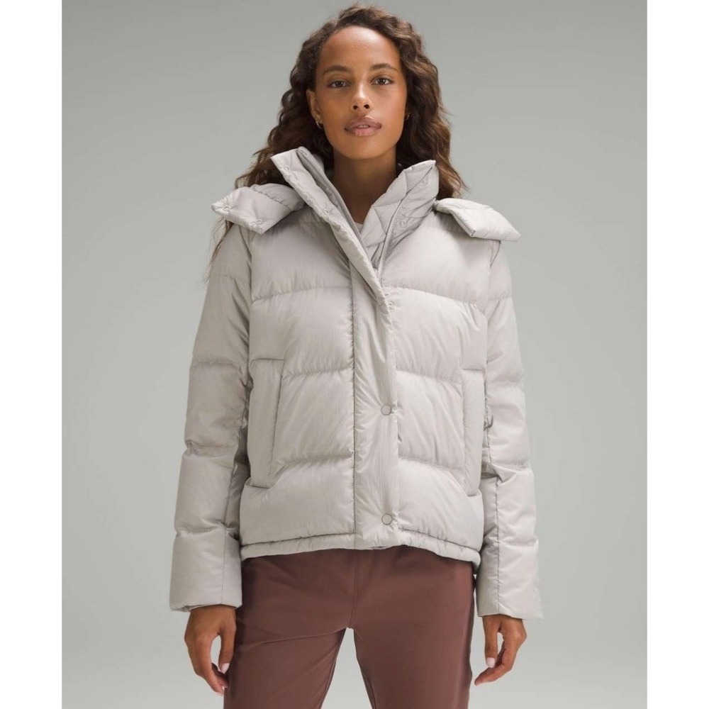 Lululemon Wunder Puff Down Jacket Size 6 Removable Hood Puffer